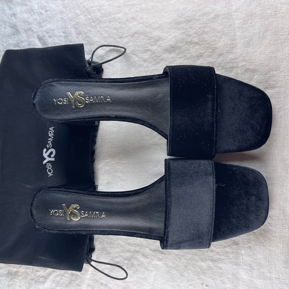 Yosi Samra Shoes - Yosi Samra Velvet Black Women's Sandals